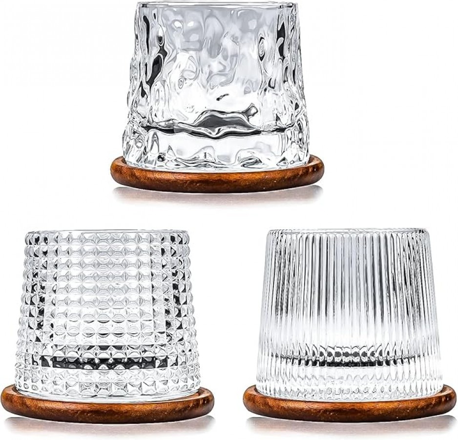 أكواب زجاجية دوارة  سعة 160مل